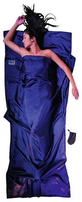 Lahka potovalna spalna vreča 200 x 90 cm tuareška svila ripstop